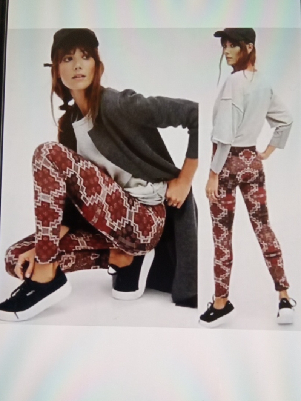 Free People Byzantine Sweater Leggings High Rise Boho Aztec Pattern Festival